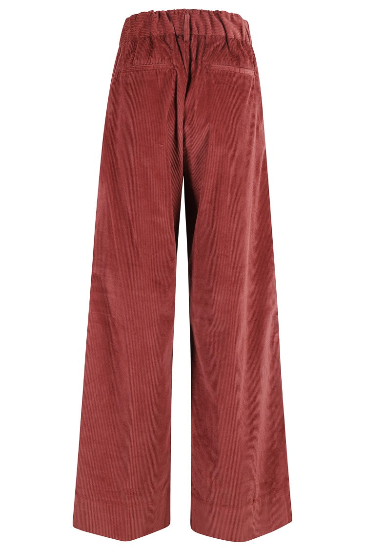 Myths Elasticized Corduroy Trousers With Straight Leg Design