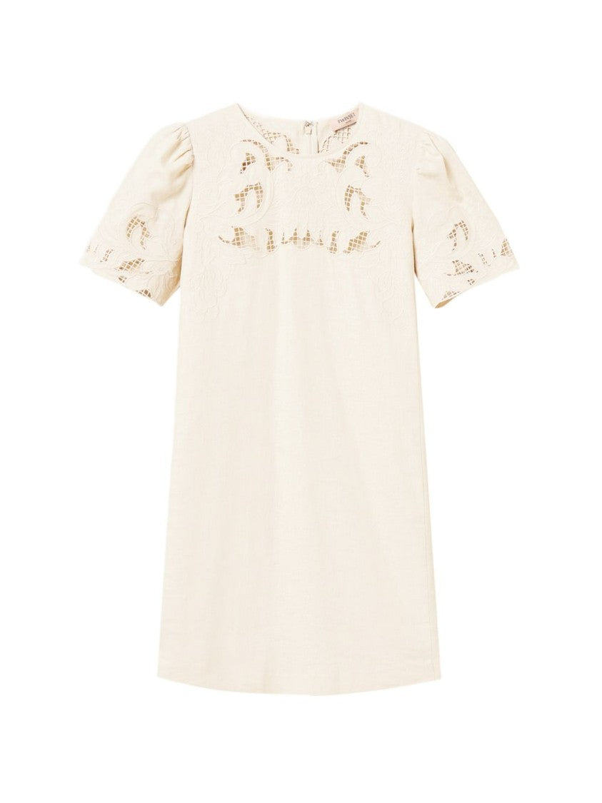 Twin-Set Mini Dress With Puffed Sleeves