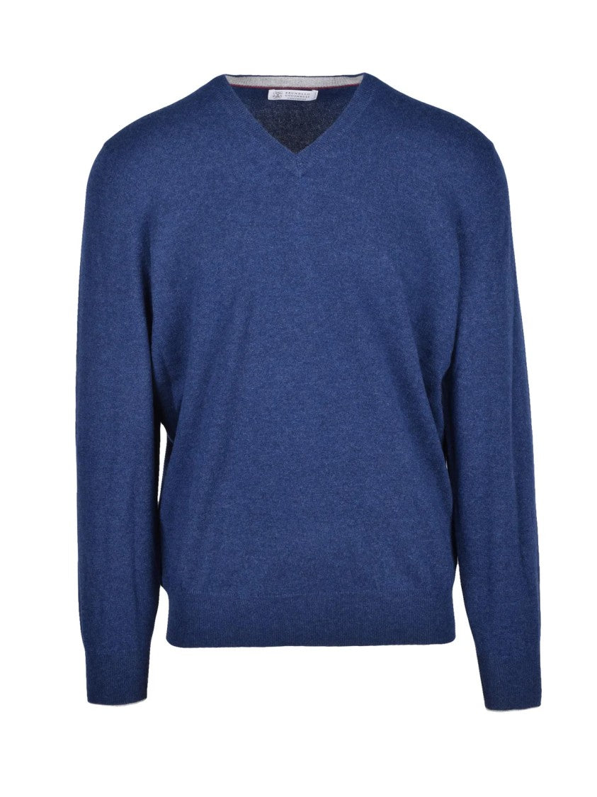 Brunello Cucinelli Cashmere Knit Pullover With Classic Crewneck Design