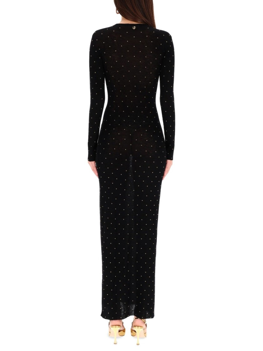 Rabanne Fitted Wool Maxi Dress