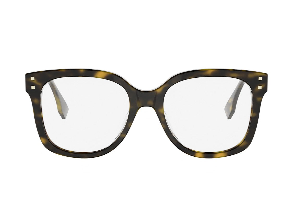 Fendi Fe50161i Tortoiseshell Oversized Square Frame Eyeglasses