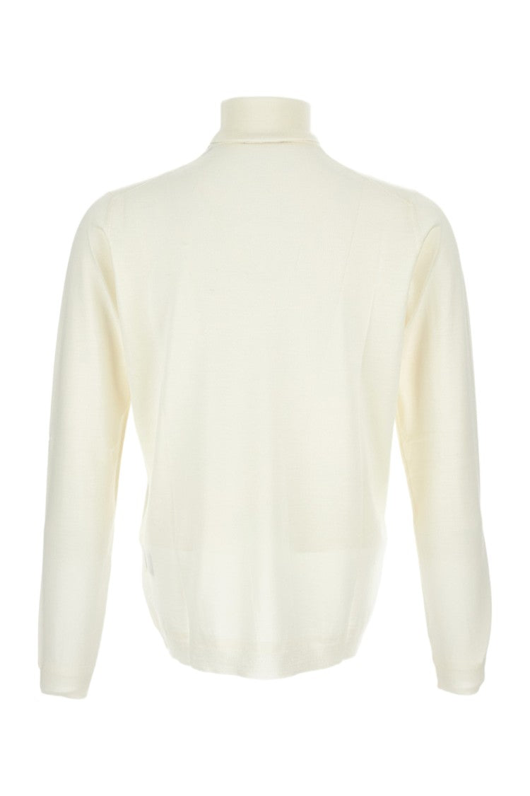 Goes Botanical Extra-Fine Merino Wool Turtleneck Sweater With Ribbed Detail
