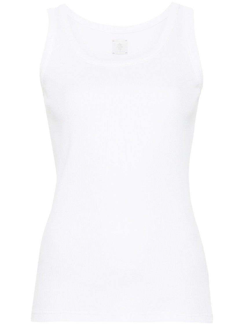 Eleventy Soft Cotton Fitted Round Neck Tank Top