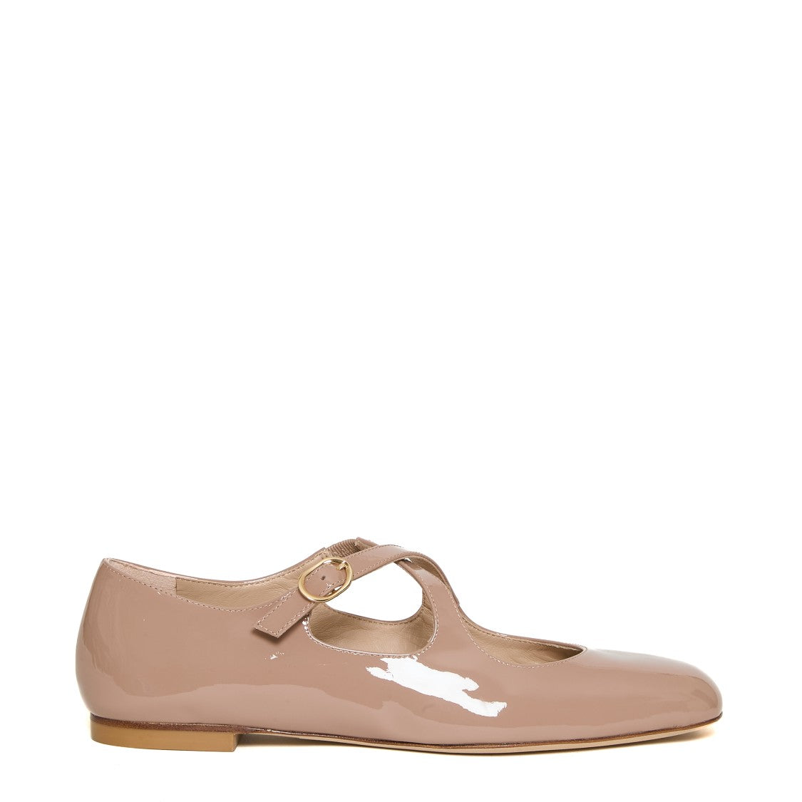Stuart Weitzman Ballet Flats Patent Nude Straps