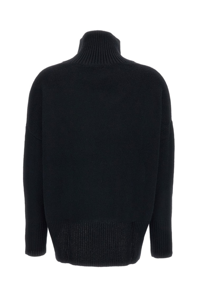 Lisa Yang Black Heidi Heavy-Knit Cashmere Turtleneck
