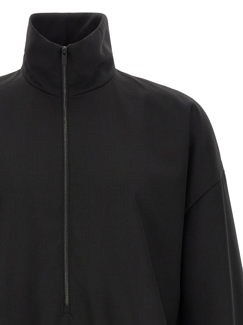 Fear Of God High Neck Half-Zip Sweatshirt With Ripstop Texture