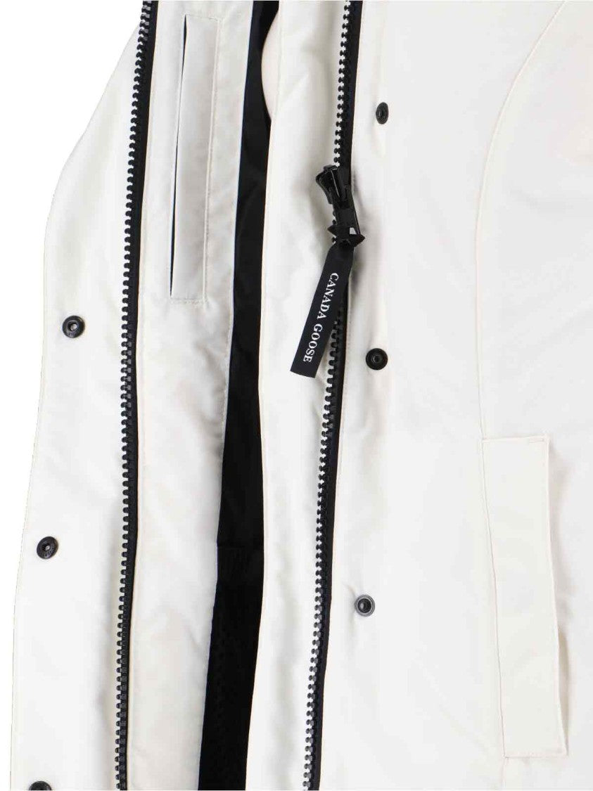 Canada Goose Fitted White Jacket With Hood