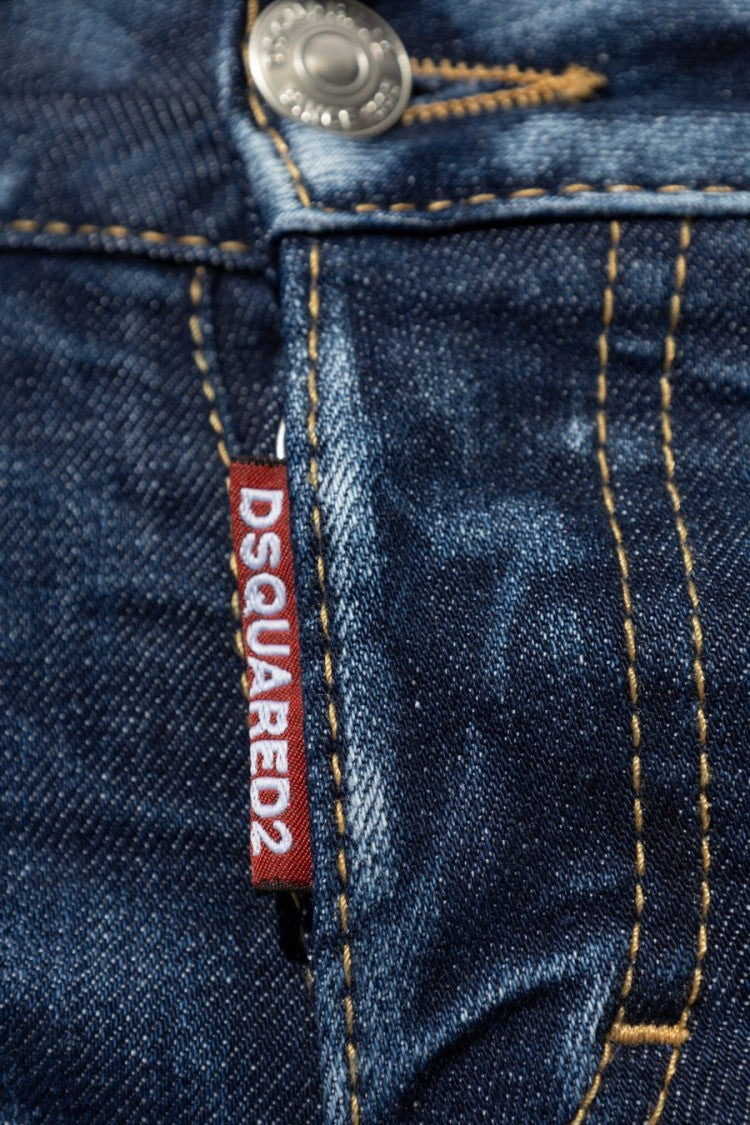 Dsquared2 Distressed Slim Fit Jeans With Mid-Rise Waist