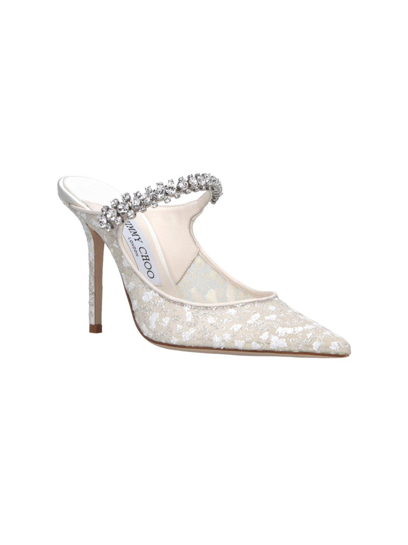 Jimmy Choo White Bing 100 Pumps