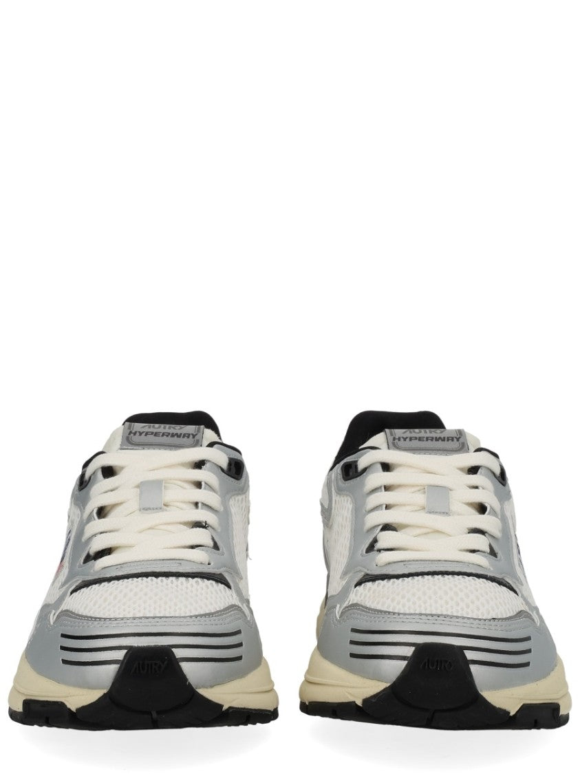 Autry White Hyperway Mesh Layered Sneakers