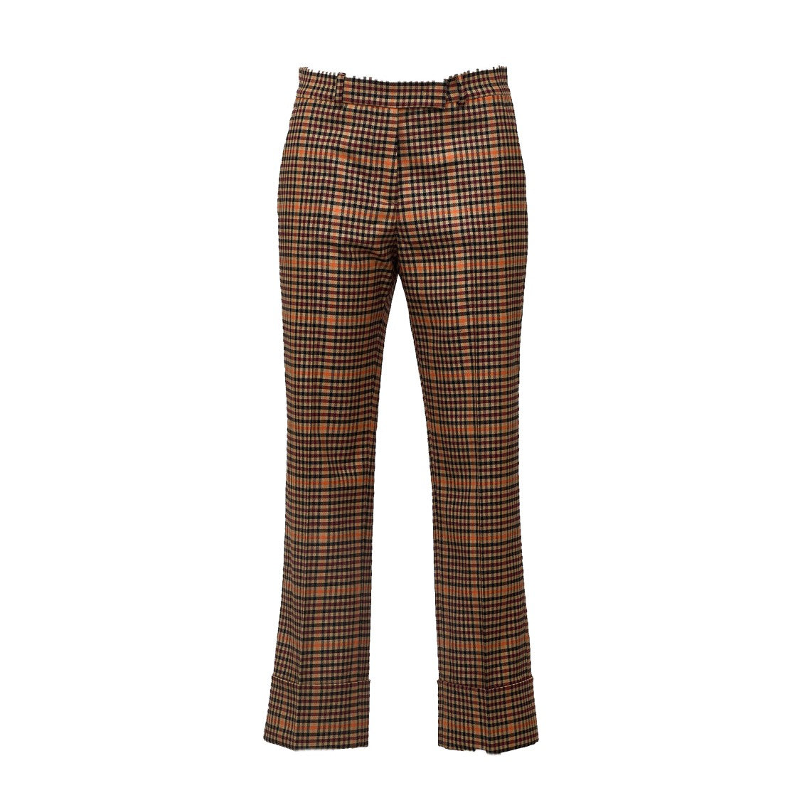 Ql2 Maura Z Checkered Cuffed Straight-Leg Pants