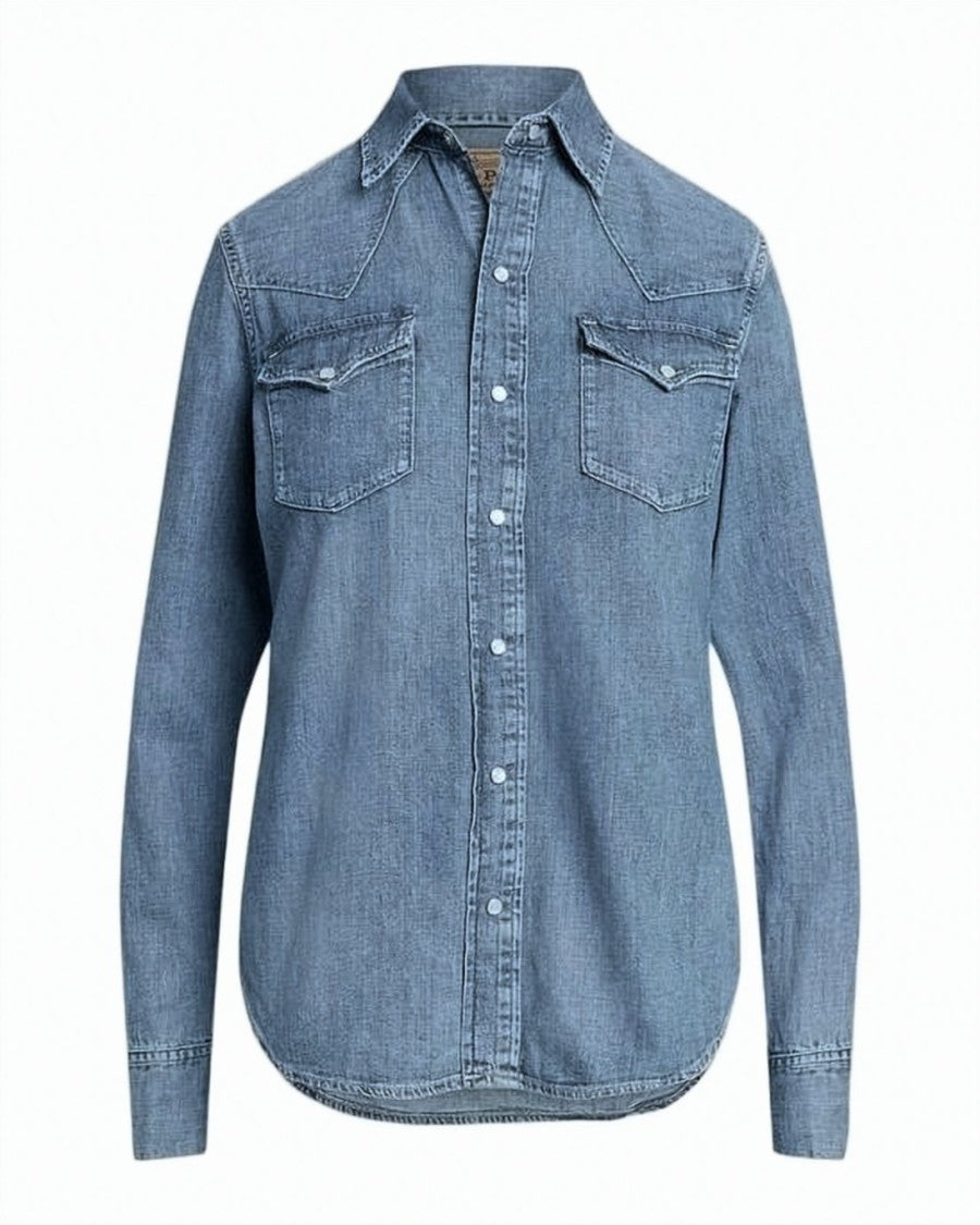 Polo Ralph Lauren Classic Denim Shirt With Button-Down Front