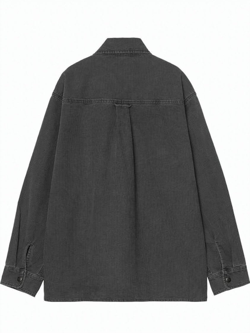 Carhartt Wip Washed Black Long-Sleeved Shirt Jacket
