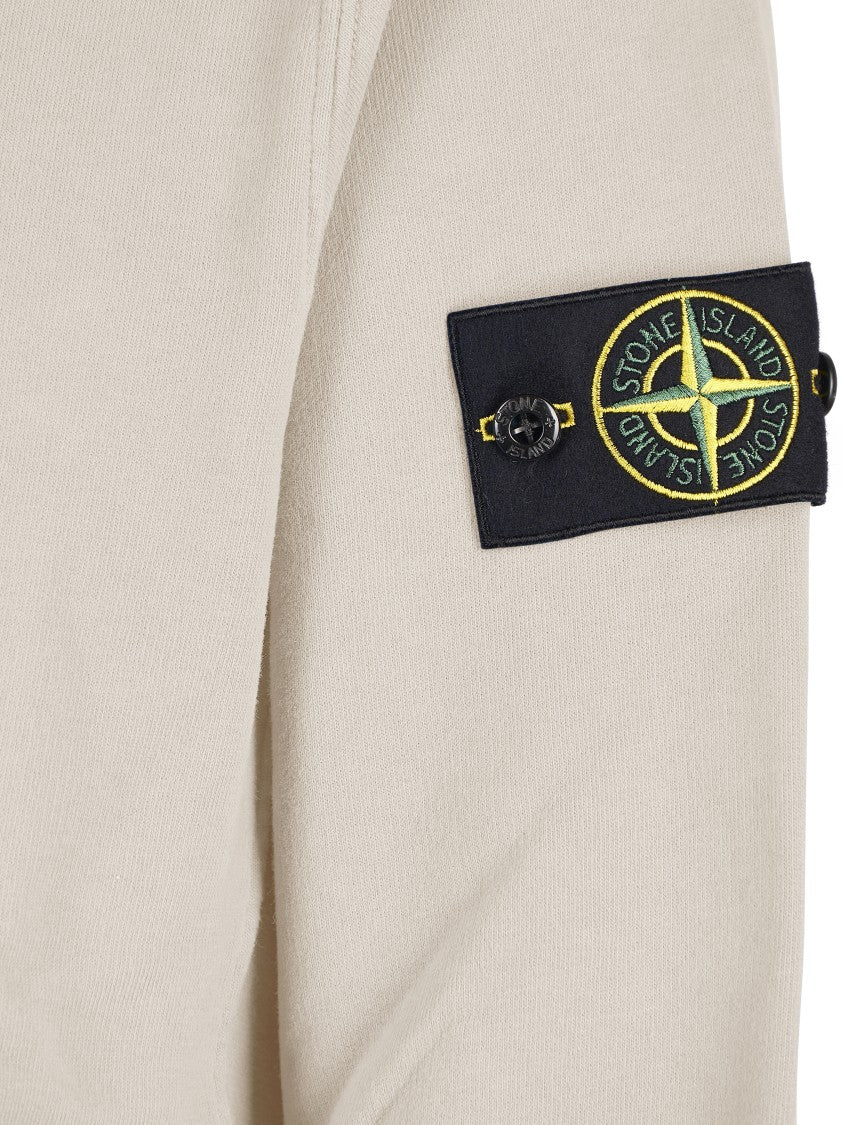 Stone Island Textured Knit Grey Hoodie Sweater