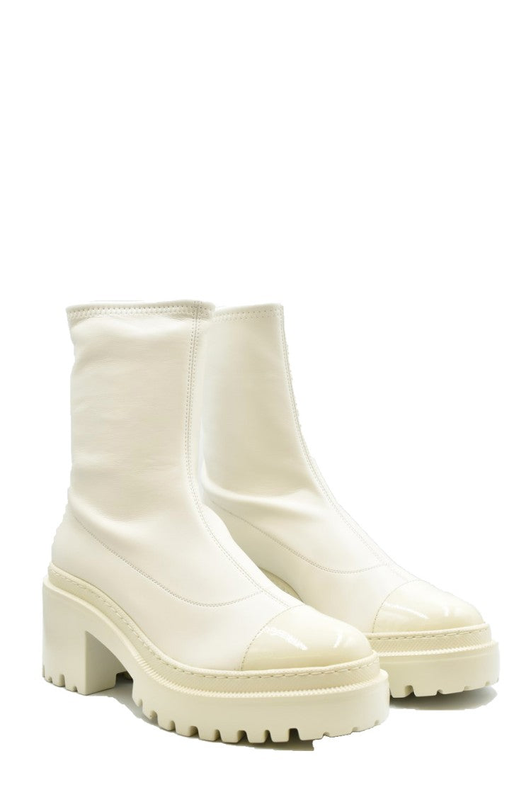 Giuseppe Zanotti Multicolor Leather Ankle Boots With Block Heel