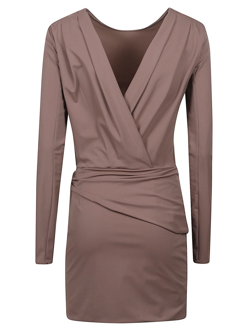Hamoulet Fitted Minidress With Round Neckline