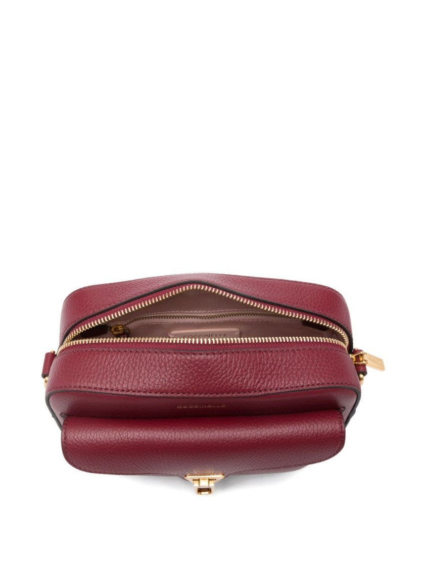 Coccinelle Structured Textured Leather Shoulder Bag