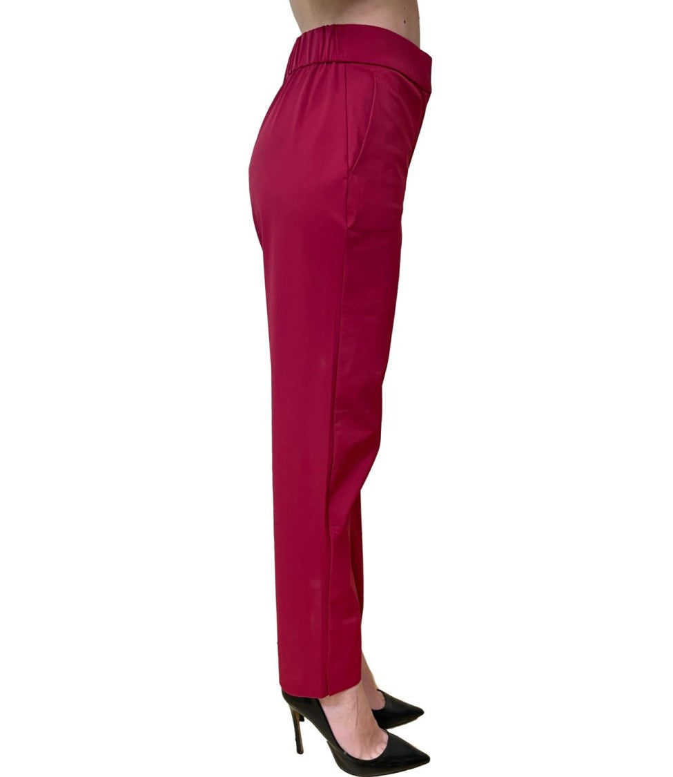 Max Mara Dark Red Mmlpaio Polyamide Trousers