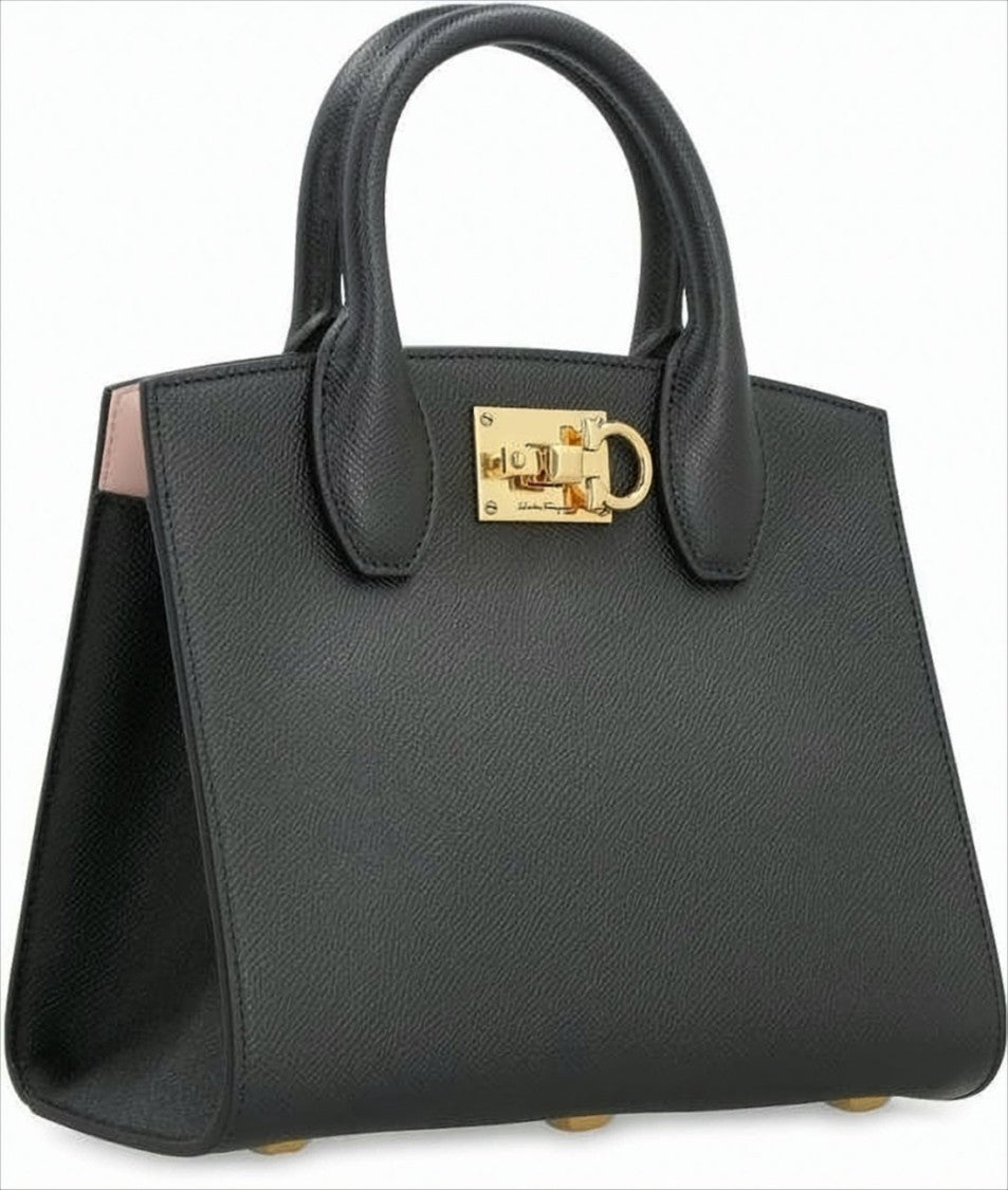 Salvatore Ferragamo Textured Calf Leather Tote Bag