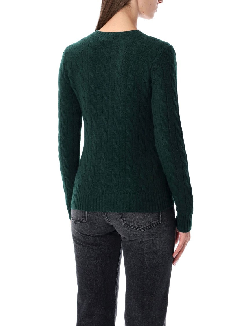Polo Ralph Lauren Cable Knit Sweater With Crew Neckline And Embroidered Logo