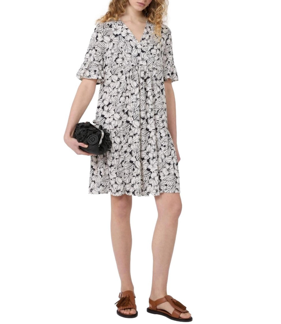 Max Mara Hawaii Black Wkdfuoco Lyocell Dress