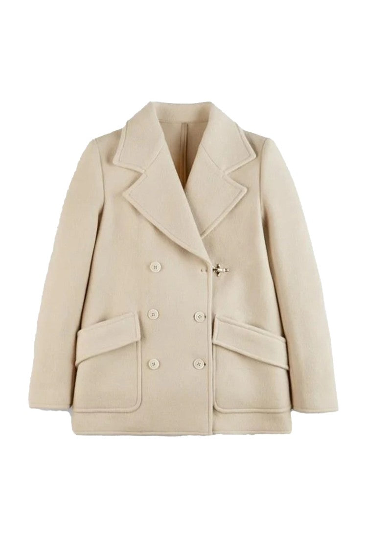 Fay Beige Wool-Blend Short Coat