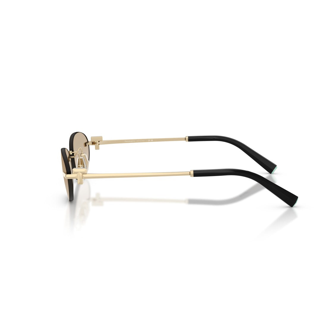 Tiffany & Co. Oval Rimless Sunglasses With Gradient Brown Lenses