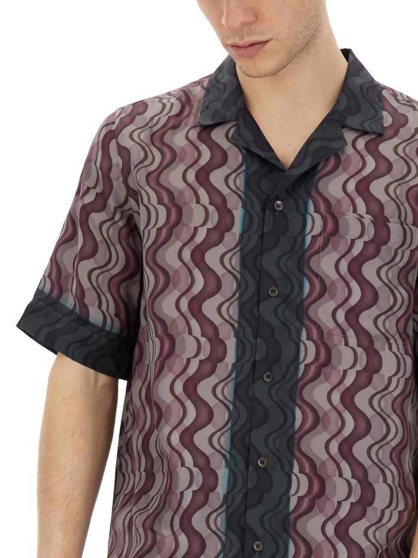 Dries Van Noten Vibrant Printed Casual Shirt With Classic Collar