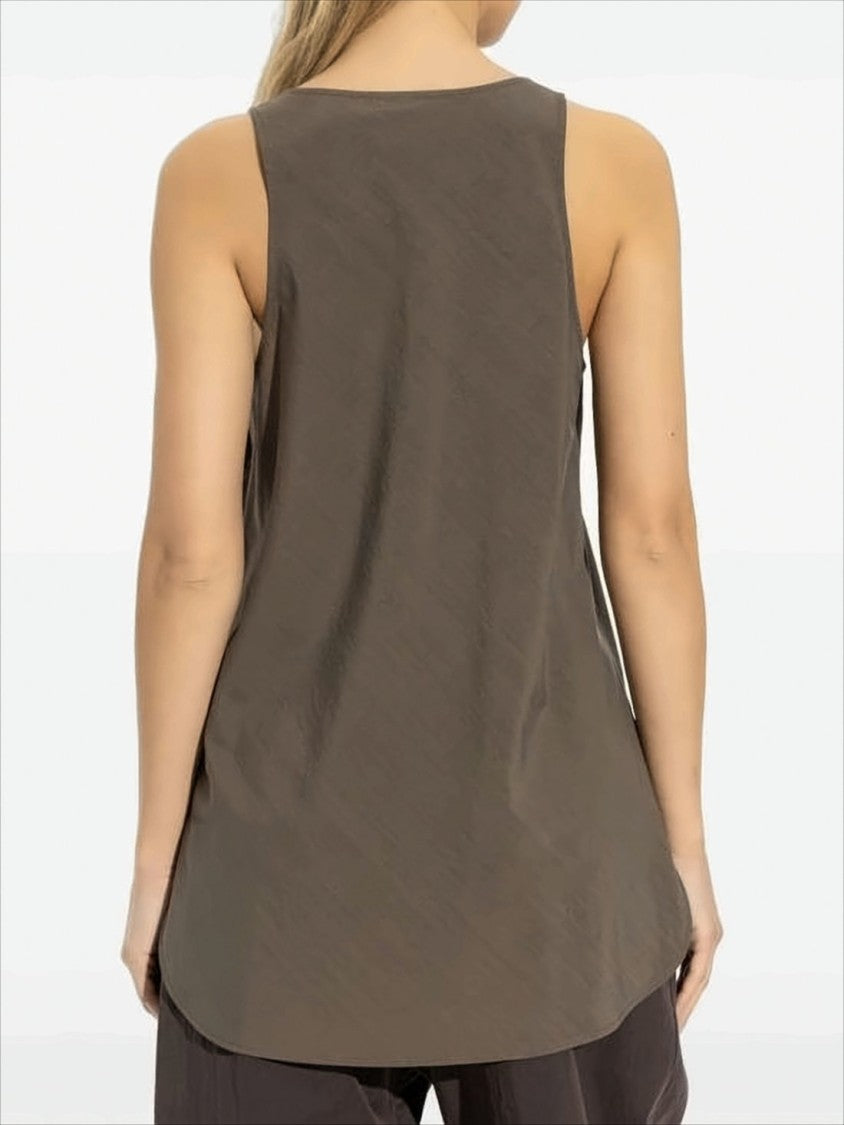 Lemaire Scoop Neck Sleeveless Top With Front Button Placket