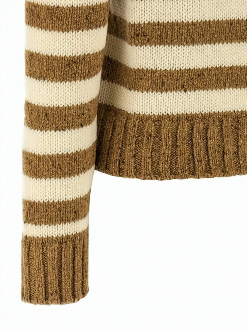 A.P.C. Classic Striped Wool Sweater With Crew Neckline And Ribbed Finish