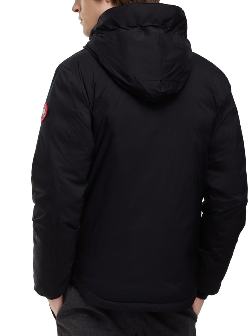 Canada Goose Padded Black Lodge Hoody With Zipper Closure