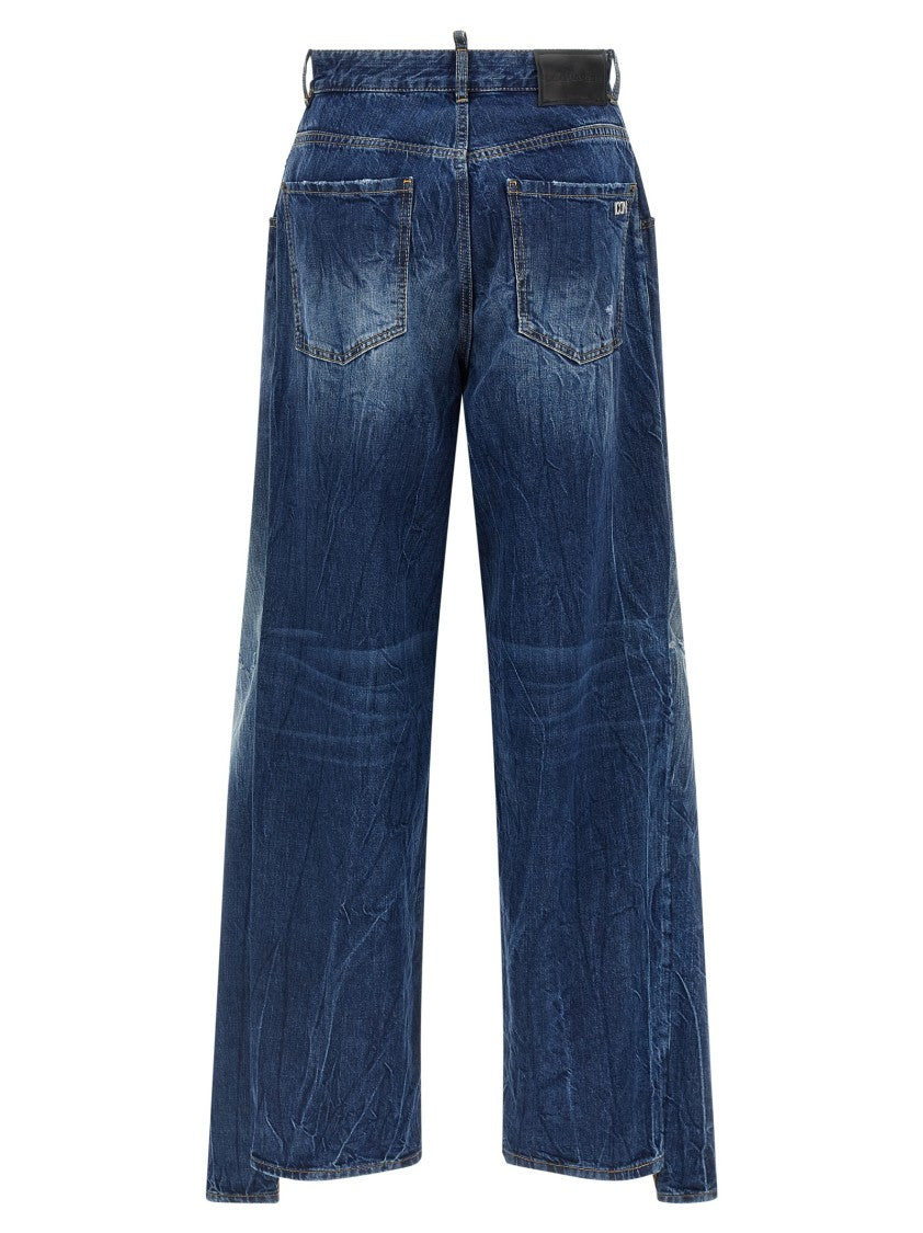 Dsquared2 Used-Effect Stonewashed Denim Jeans