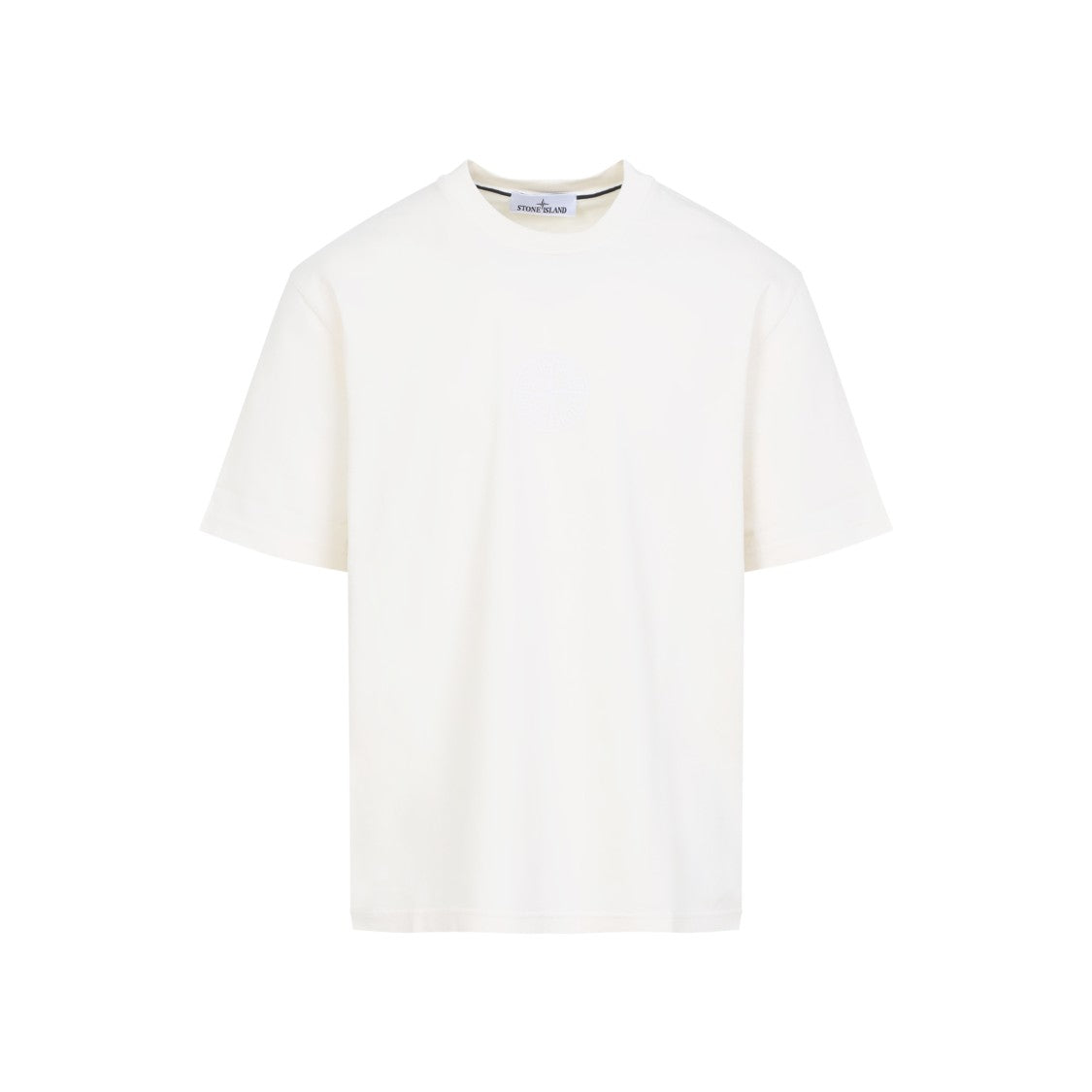 Stone Island Cotton T-Shirt With Embossed Logo