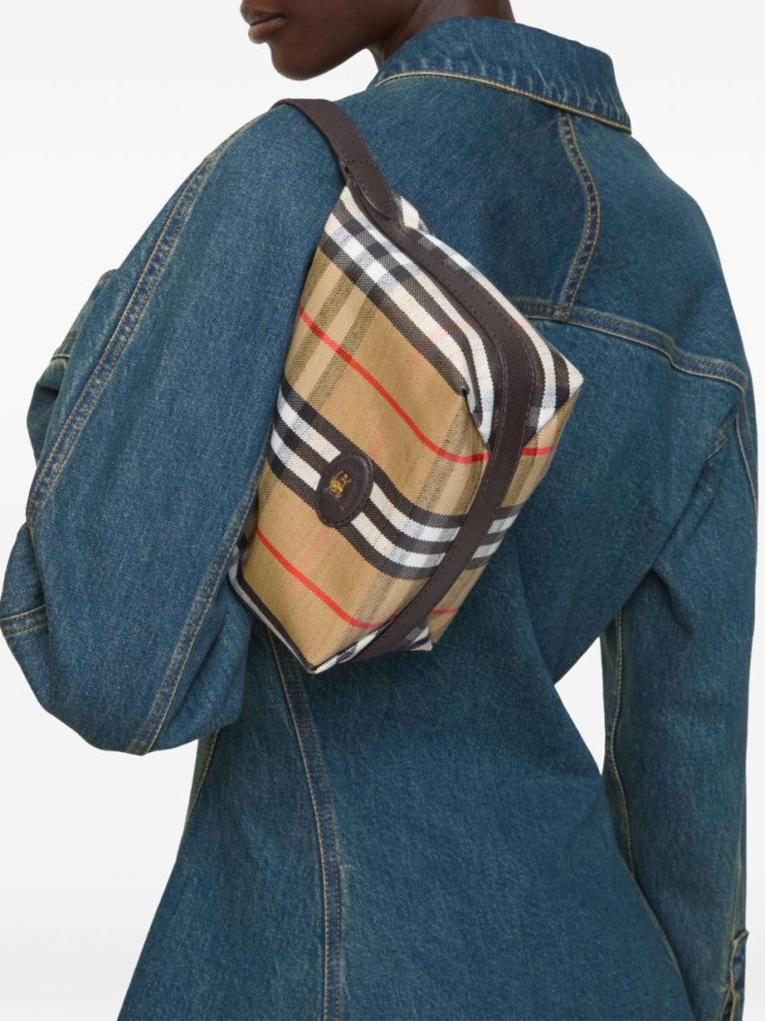 Burberry Rectangular Handbag With Classic Check Pattern