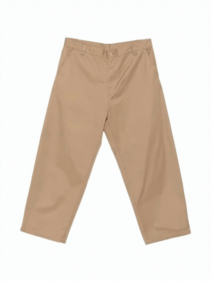 Carhartt Wip High-Waisted Loose-Fit Brown Cotton Pants