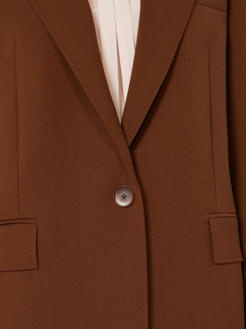 Max Mara Structured Tailored Blazer With Sharp Shoulders