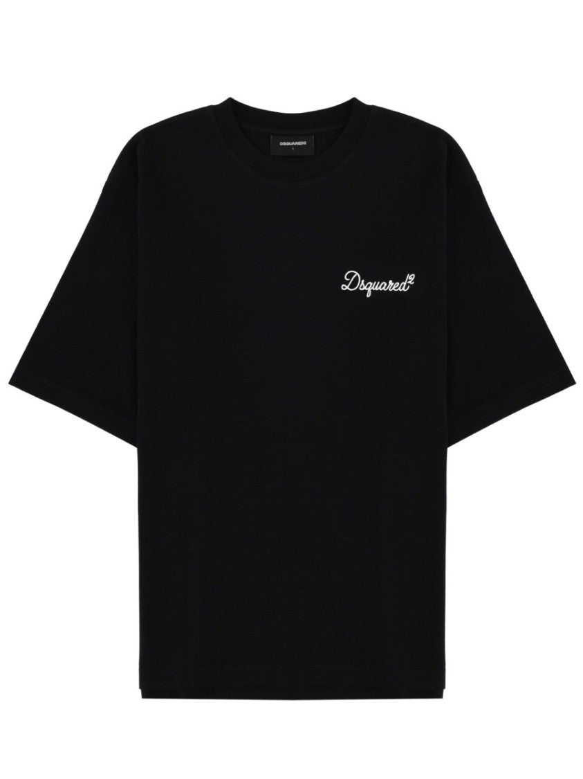 Dsquared2 Black Crewneck Left Chest Logo T-Shirt
