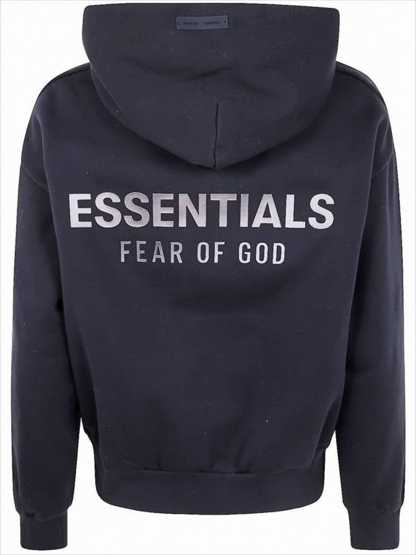 Fear Of God Cropped Black Fleece Zip-Up Hoodie