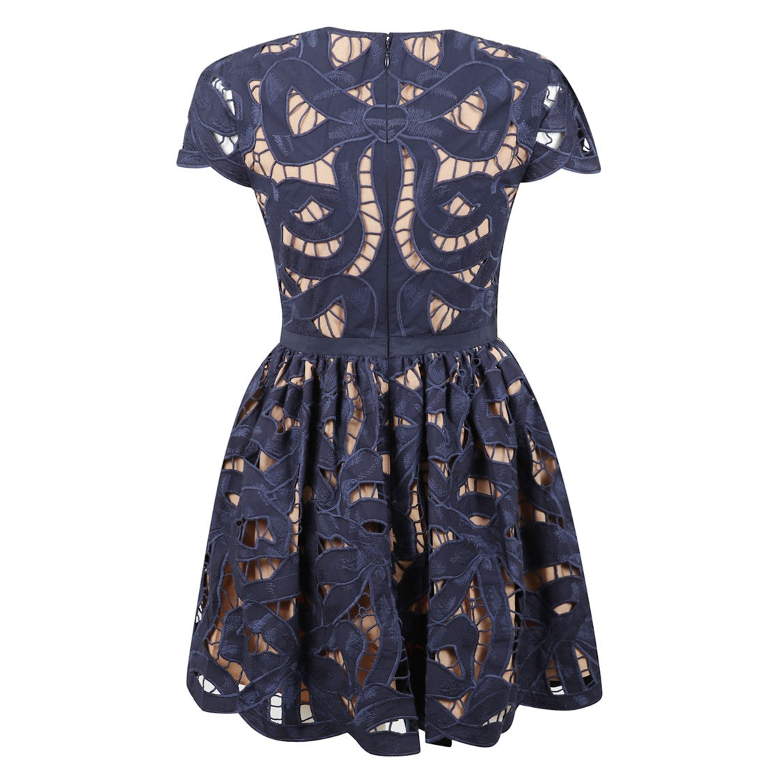 Self-Portrait Classic Mini Dress With Fitted Bodice