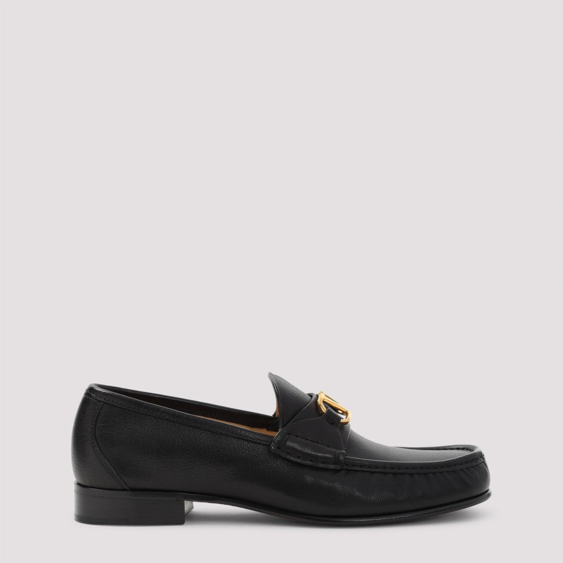 Valentino Elegant Black Leather Loafers