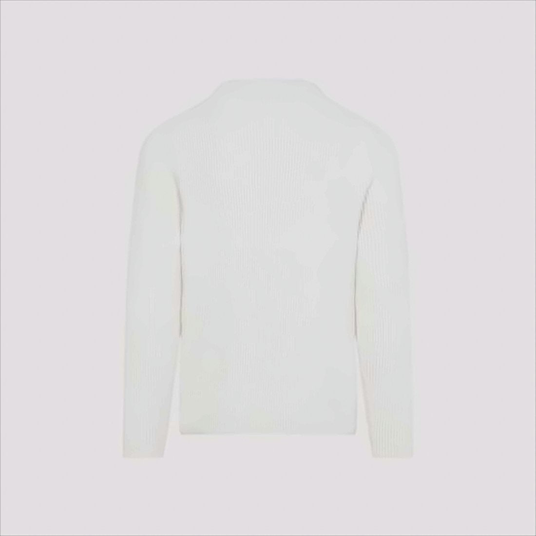 C.P. Company Ribbed Knit Sweater With Circular Emblem Patch