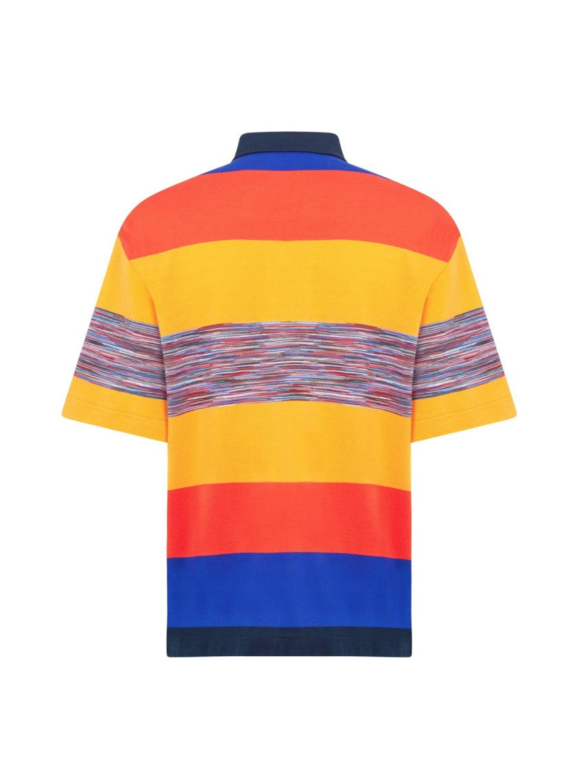 Missoni Striped Logo Embroidered Polo Shirt