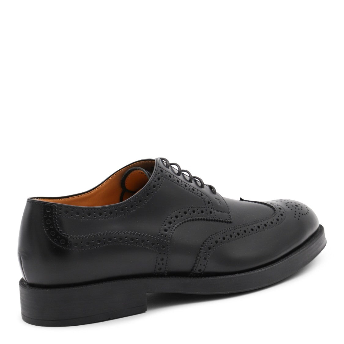 Tod's Black Leather Lace Up Shoes