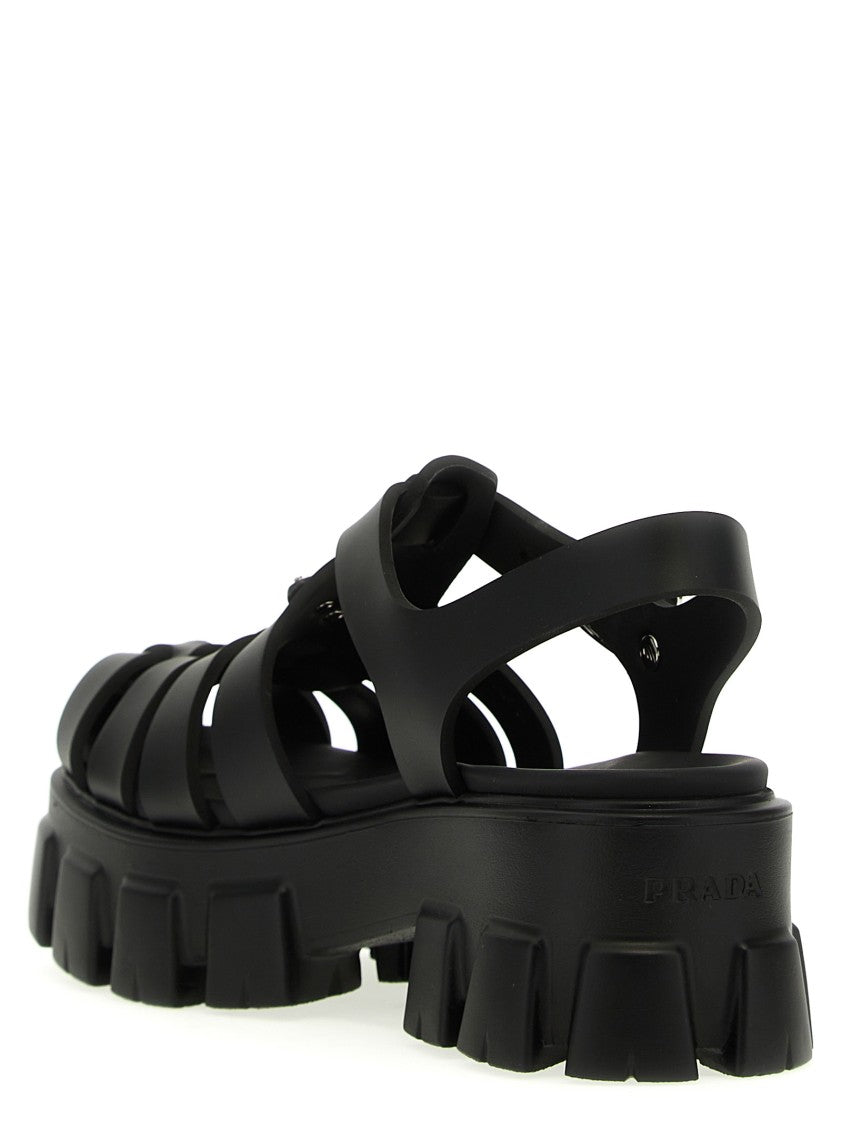 Prada Cage Monolith Sandals