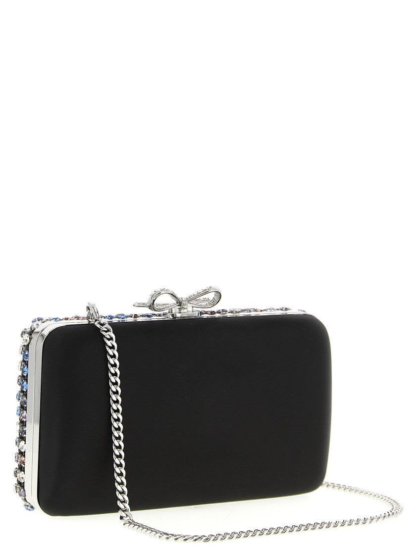Self-Portrait 'Multi Crystal Chainmail' Clutch
