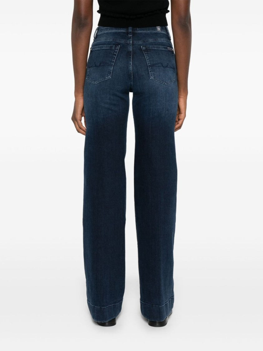 Seven Wide-Leg Jeans With Concealed Fly