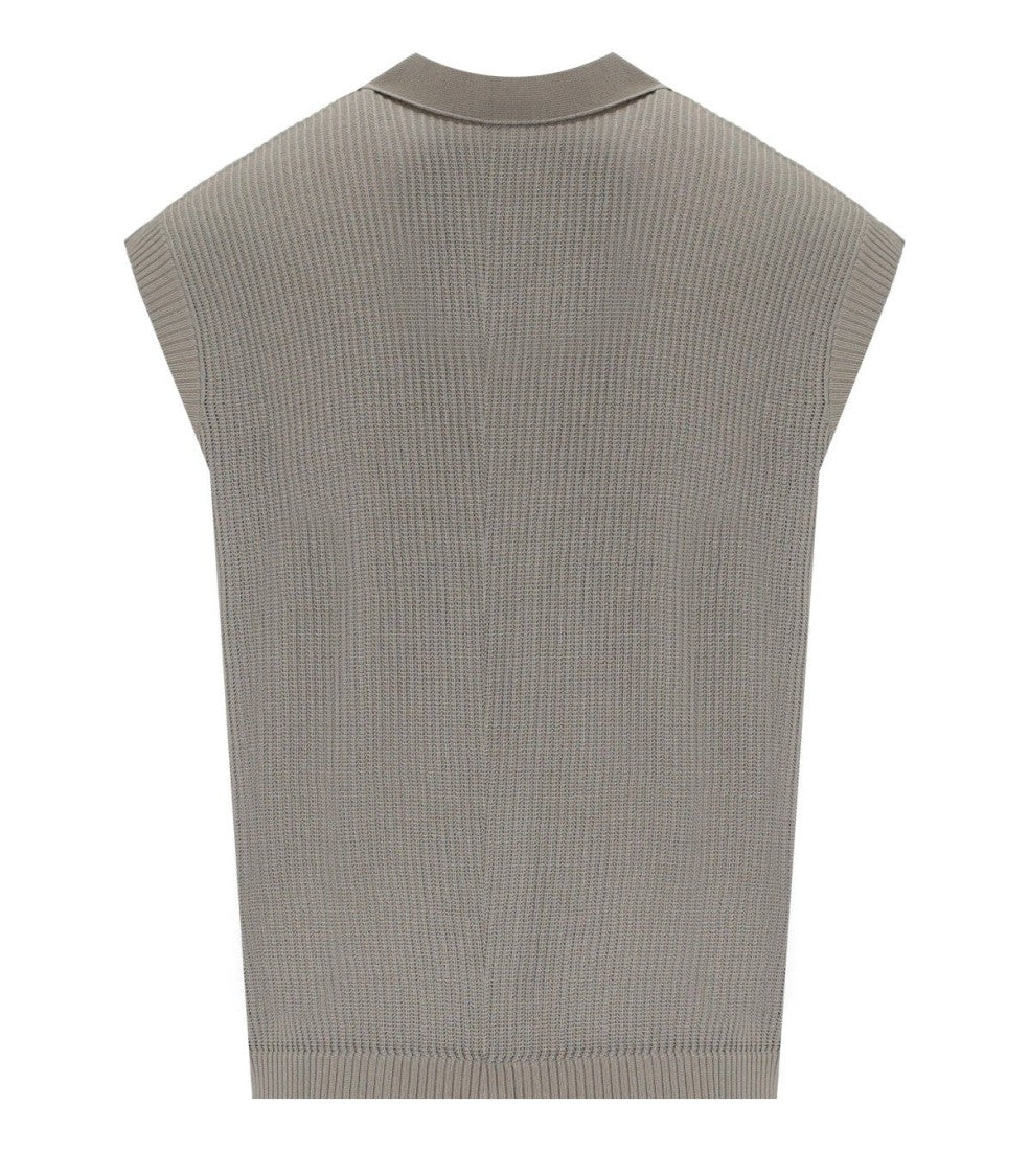 Emporio Armani Moon Rock Sleeveless Cardigan
