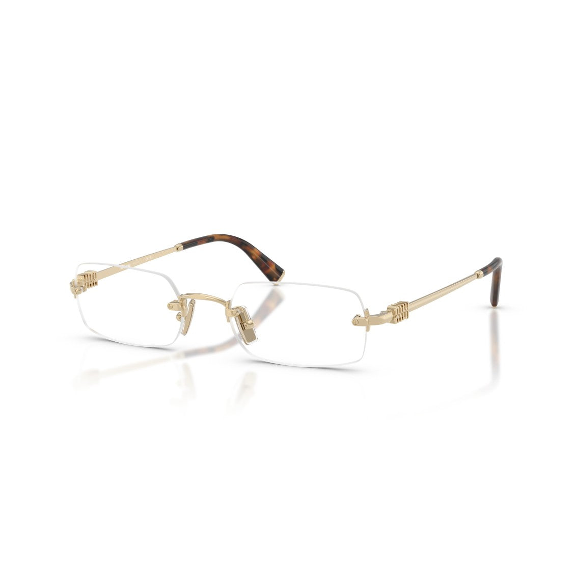 Miu Miu 0Mu 50Yv Rimless Rectangular Eyeglasses