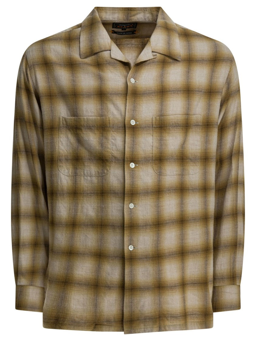 Beams Plus Classic Fit Plaid Shirt With Button-Down Front And Chest Pockets