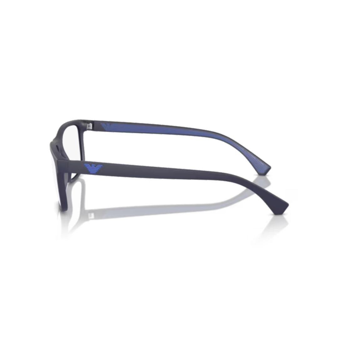 Emporio Armani 0Ea3147 Rectangular Matte Finish Eyeglasses With Logo Detail